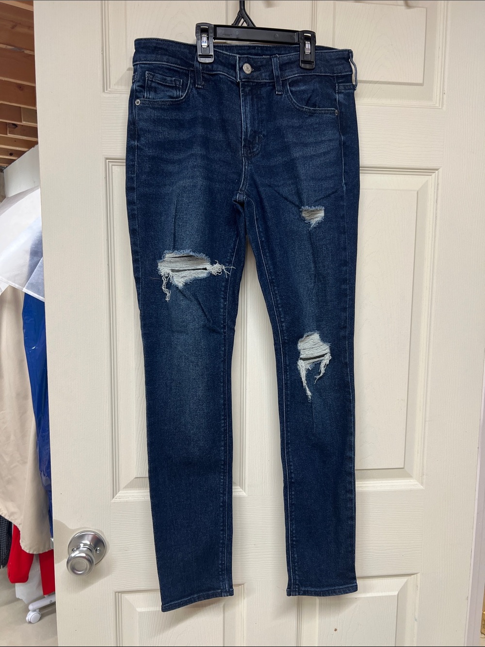 Old Navy Dark Blue Ripped Skinny Jeans - Women